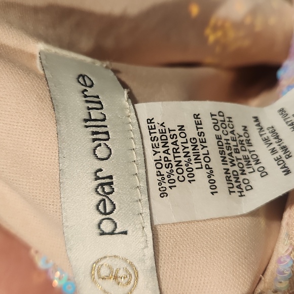 STUNNING SIZE 17 PEAR COUTURE SEQUIN DRESS - Picture 9 of 9